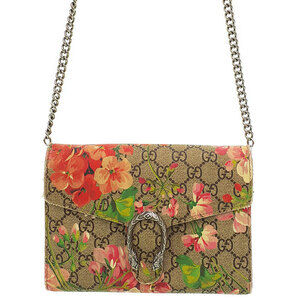 GUCCI GG Bloom Flower Dionysus Leather Chain Bag Wallet